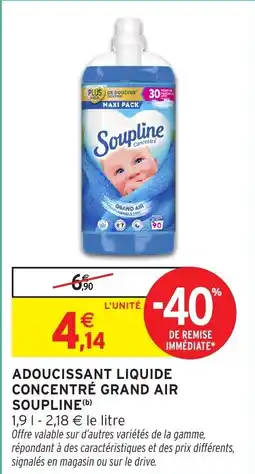 Intermarché Adoucissant liquide concentré grand air soupline offre