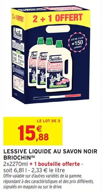 Intermarché Lessive liquide au savon noir briochin offre