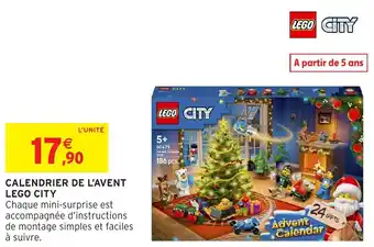 Intermarché Calendrier de l'avent lego city offre