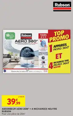 Intermarché Absorbeur aero 20m² + 4 recharges neutre rubson offre
