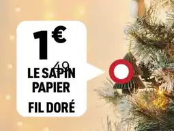 Centrakor Le sapin papier fil doré offre