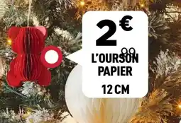 Centrakor L'ourson papier 12 cm offre