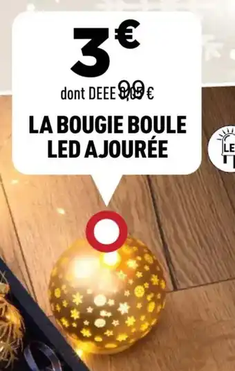 Centrakor La bougie boule led ajourée offre