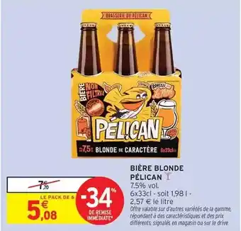 Intermarché Express Pelican - bière blonde offre