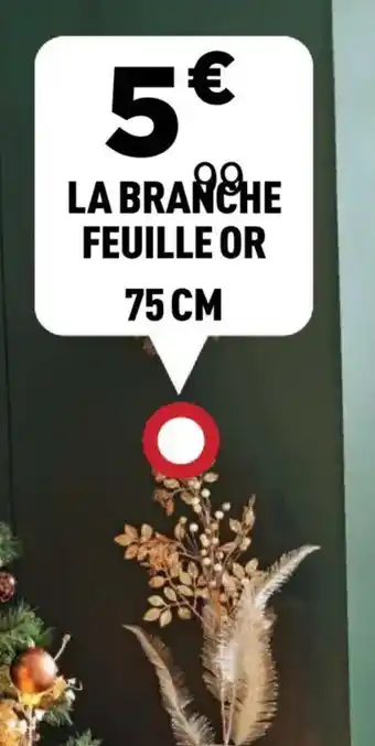 Centrakor La branche feuille or 75 cm offre