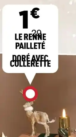 Centrakor Le renne pailleté doré collerette offre