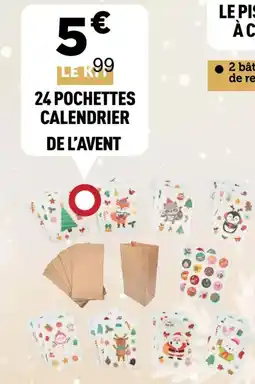 Centrakor 24 pochettes calendrier de l'avent offre