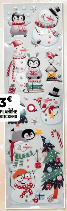 Centrakor La planche de stickers offre
