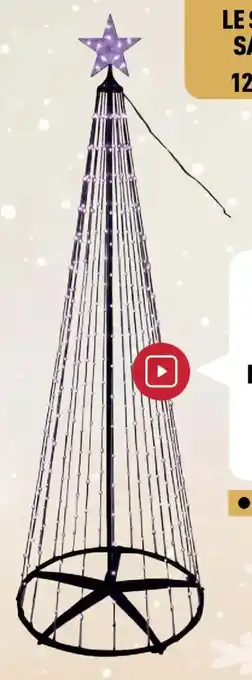 Centrakor Le sapin digital 370 led 210cm avec cimier etoile offre