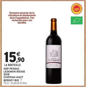 Intermarché CHÂTEAU HAUT BERGEY BIO offre