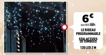 Centrakor Le rideau programmable stalactites 20 tombees 120 led 2 m offre