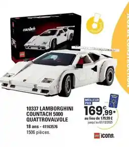 JouéClub Lego - lamborghini countach 5000 quattrovalvole offre