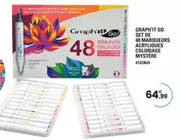 JouéClub Graph'it go - set de marqueurs acryliques coloriage mystère offre