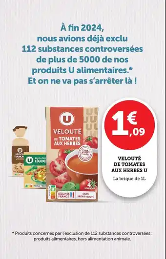 Bi1 Velouté de tomates aux herbes u la brique de 1l offre