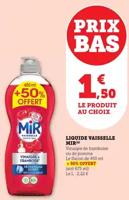 Bi1 Liquide vaisselle mir offre