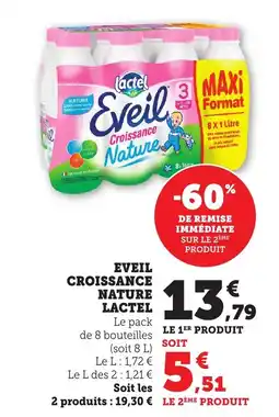 Bi1 Eveil croissance nature lactel offre