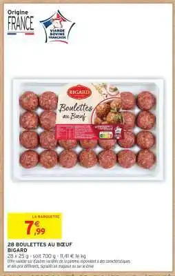 Intermarché 28 Boulettes au Bœuf offre
