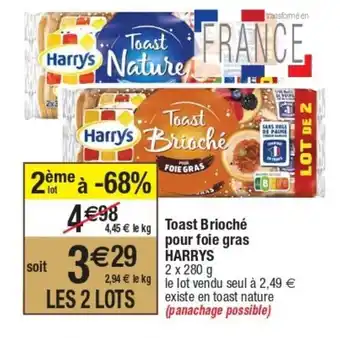 Cora x Carrefour Toast brioché pour foie gras HARRYS offre