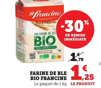 Bi1 Farine de ble bio francine offre
