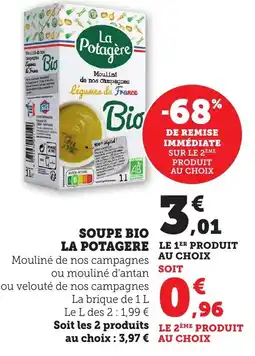 Bi1 Soupe bio la potagere offre