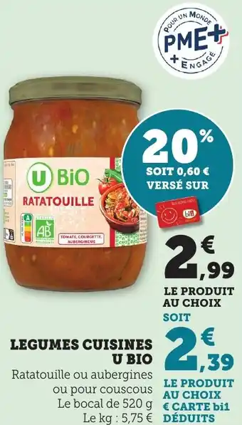 Bi1 Legumes cuisines u bio offre