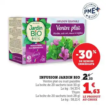 Bi1 Infusion jardin bio offre