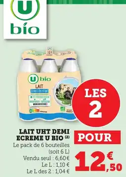 Bi1 Lait uht demi ecreme u bio offre