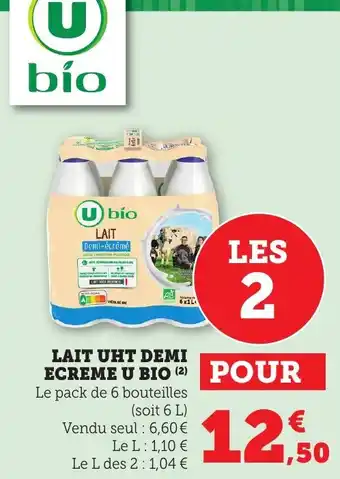 Bi1 Lait uht demi ecreme u bio offre