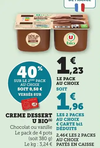 Bi1 Creme dessert u bio offre