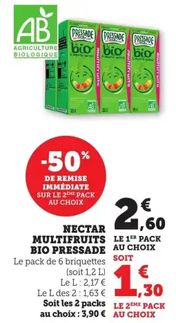 Bi1 Nectar multifruits bio pressade offre