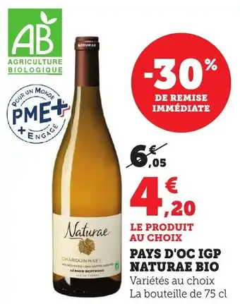 Bi1 Pays d'oc igp naturae bio offre