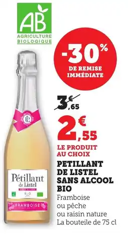 Bi1 Petillant de listel sans alcool bio offre