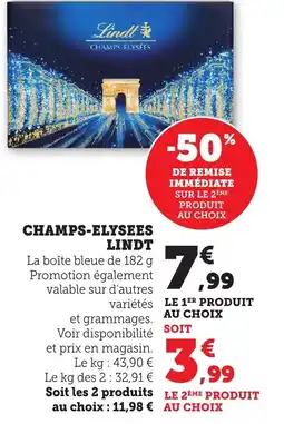 Bi1 Champs-elysees lindt offre