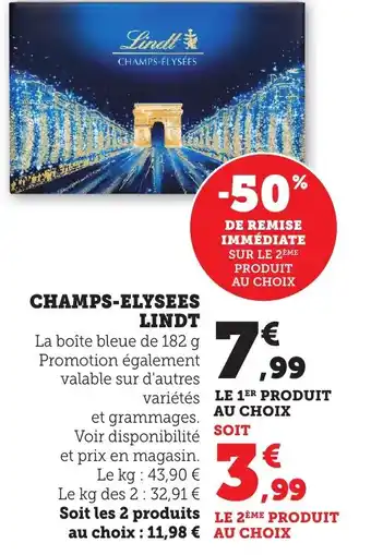 Bi1 Champs-elysees lindt offre