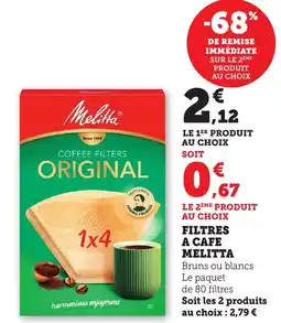 Bi1 Filtres a cafe melitta offre