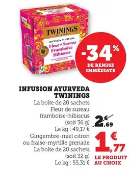 Bi1 Infusion ayurveda twinings offre