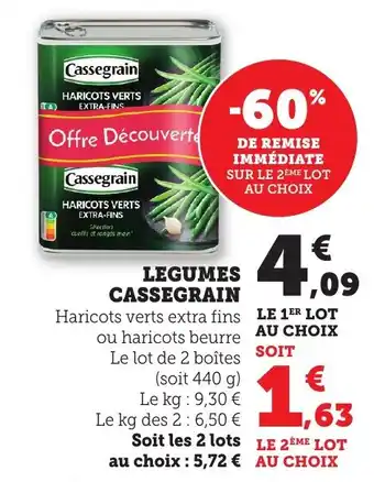 Bi1 Legumes cassegrain offre