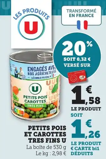Bi1 Petits pois et carottes tres fins u offre