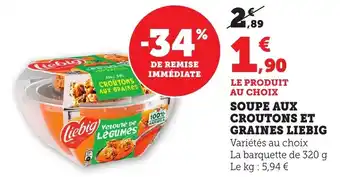 Bi1 Soupe aux croutons et graines liebig offre