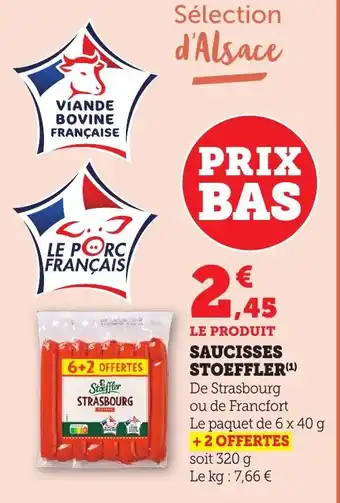 Bi1 Saucisses stoeffler offre