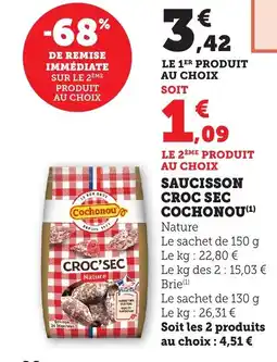 Bi1 Saucisson croc sec cochonou offre