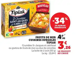Bi1 Fruits de mer cuisines surgeles tipiak offre