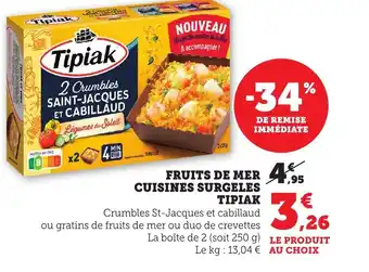 Bi1 Fruits de mer cuisines surgeles tipiak offre