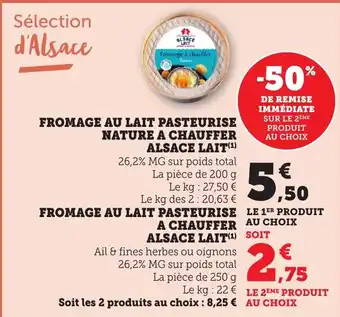 Bi1 Fromage au lait pasteurise nature a chauffer alsace lait offre