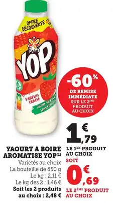 Bi1 Yaourt a boire aromatise yop offre