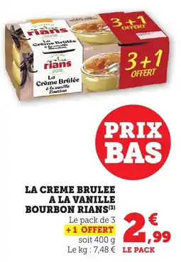 Bi1 La creme brulee a la vanille bourbon rians offre