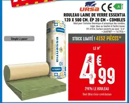 Brico Cash URSA Rouleau laine de verre Essentia offre