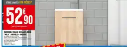 Brico Cash Ensemble salle de bains bois Mila : meuble + vasque offre