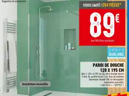 Brico Cash Paroi de douche 120 x 195 cm offre