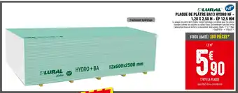 Batkor PLURAL Plaque de plâtre BA13 Hydro NF offre